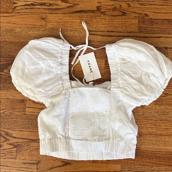 Frame Ruched Puff Sleeve Top - Picture 4 of 4